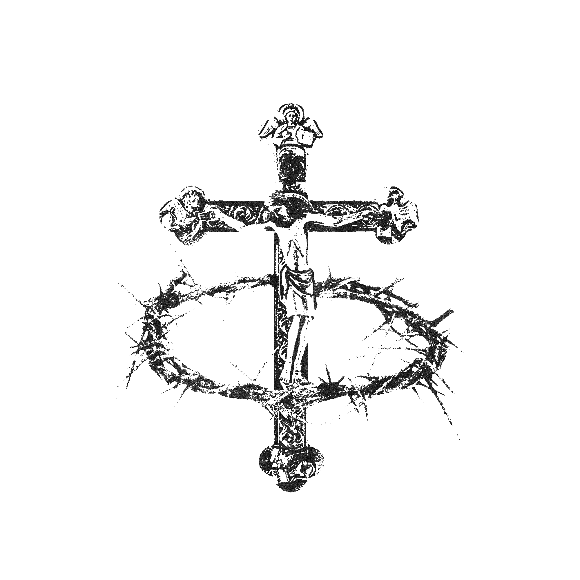 crucifix thorn background
