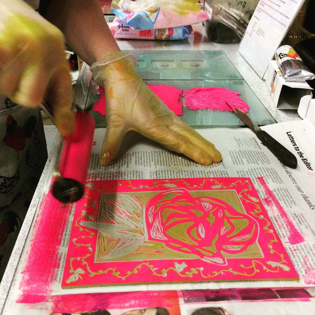 Reduction Linocut — Green Door Printmaking Studio
